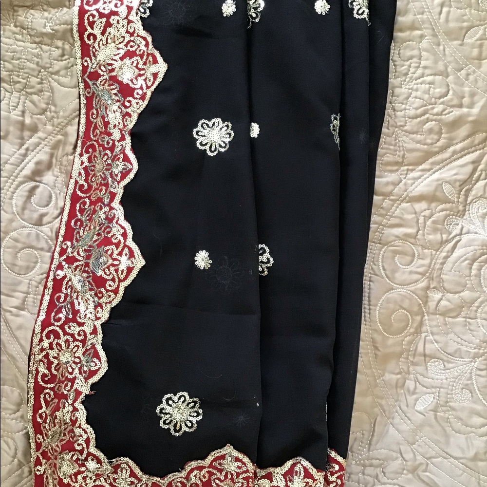 Brand new never used saree with sequins